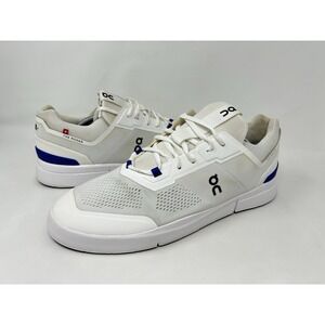 On The Roger Spin Shoes Mens Size 11.5 White Blue Sneakers 3MD11472244